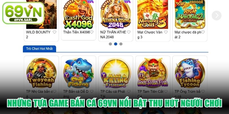 Những tựa game bắn cá 69VN nổi bật thu hút đông đảo người chơi